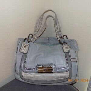 Coach Gray and Silver Women's Bag